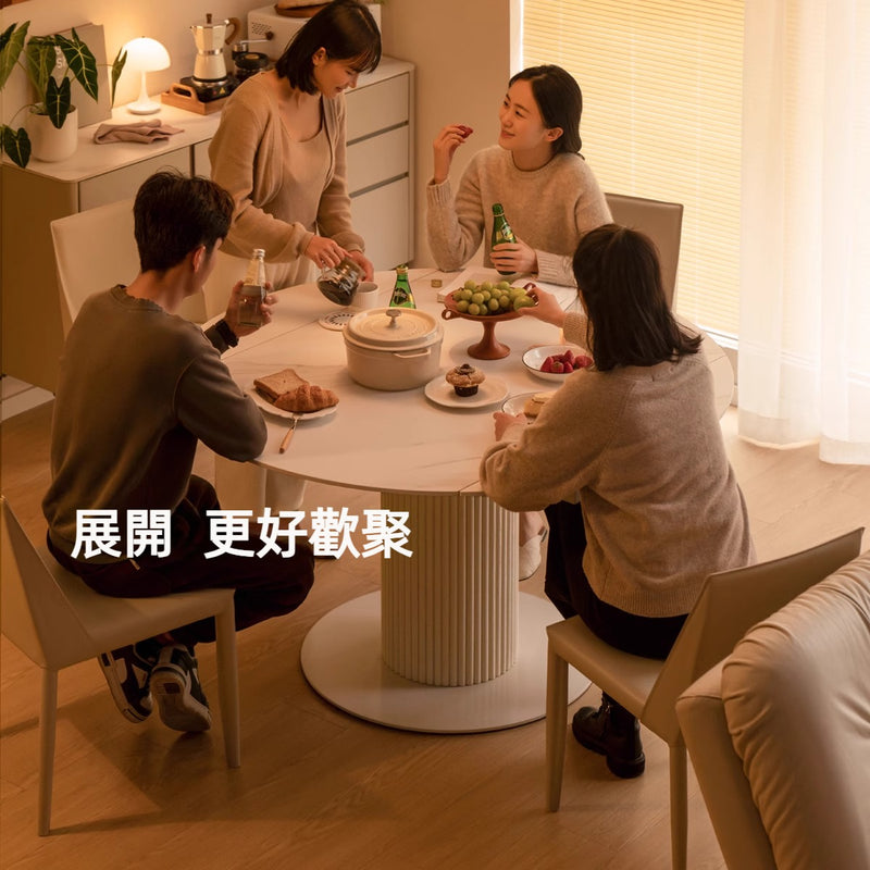 Yaba Round Extendable Dining Table