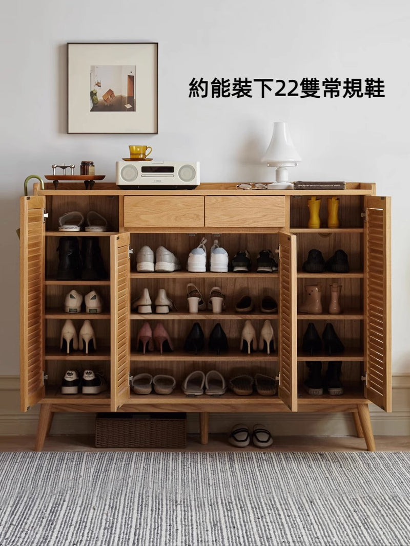 Berlin oak shoe cabinet