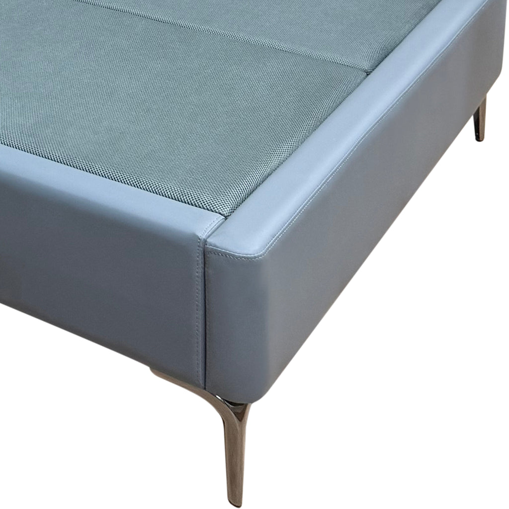 (陳列品)雅灰皮面床