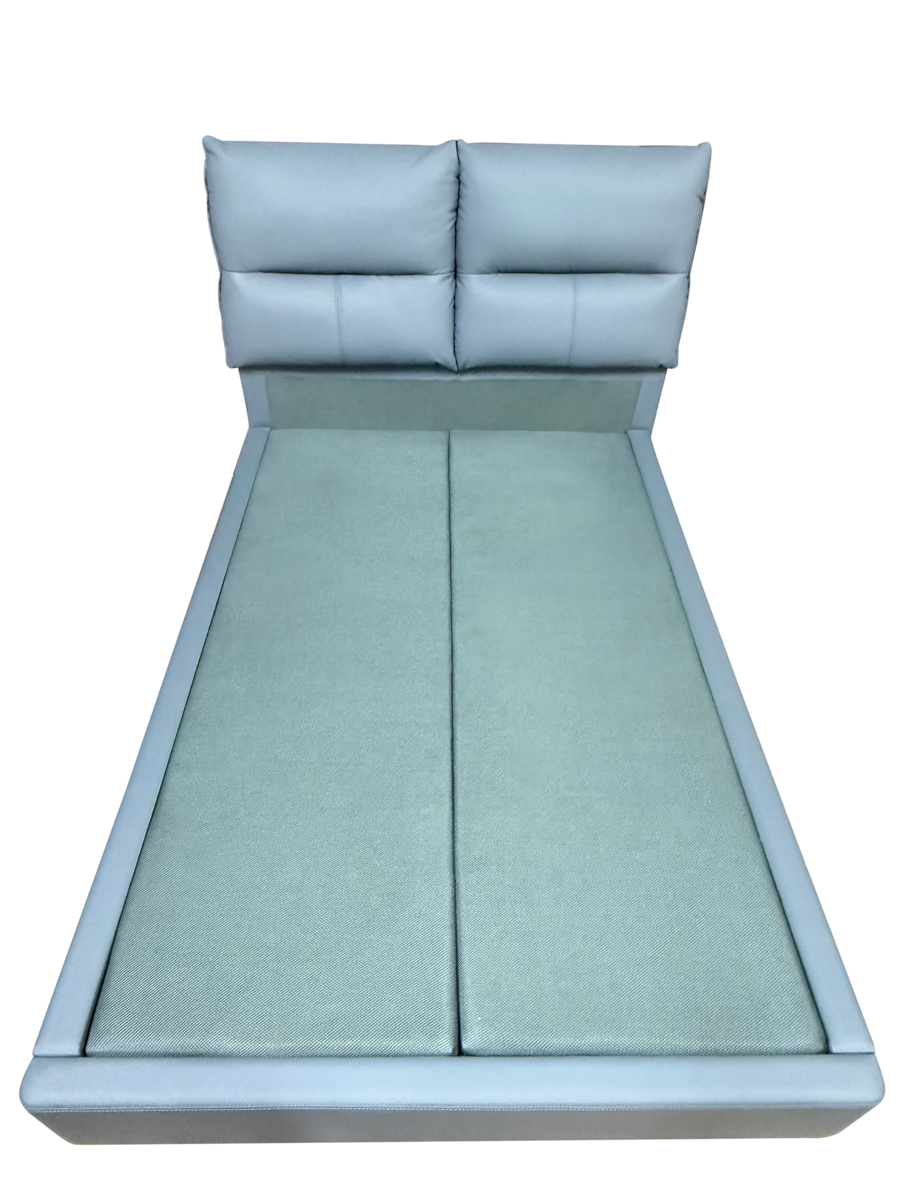 (陳列品)雅灰皮面床