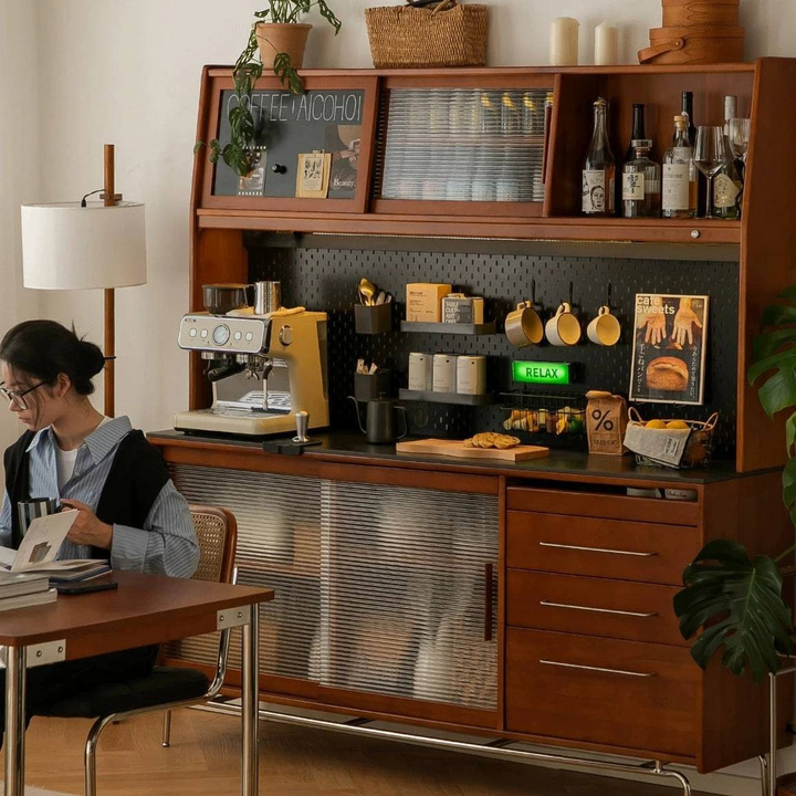 Dazzling perforated board sideboard