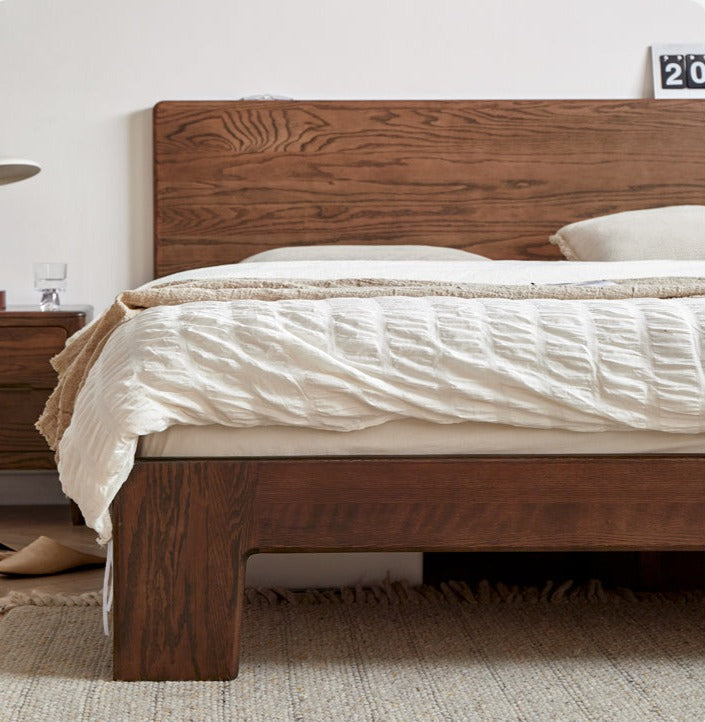 Rotterdam oak solid wood bed frame (can be customized)