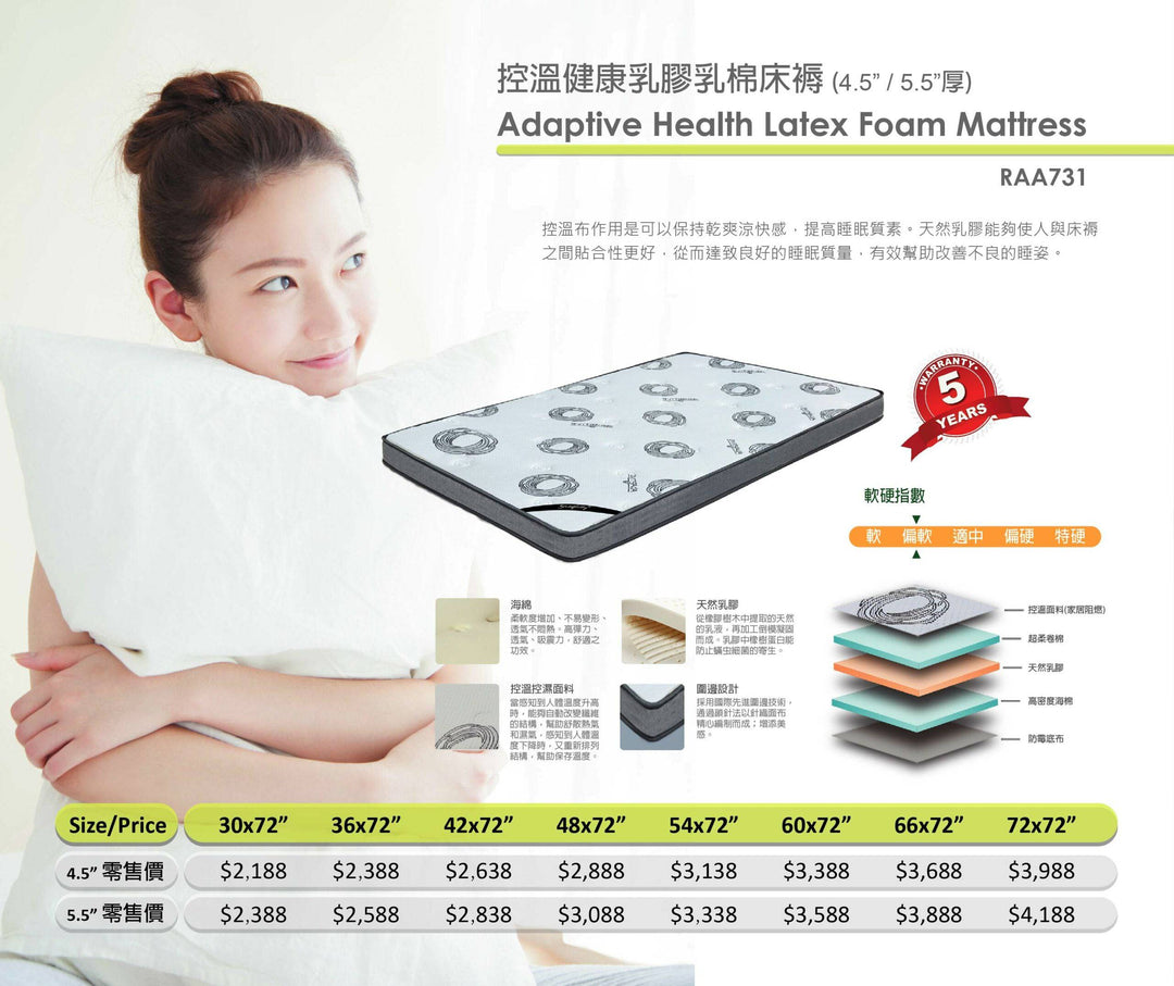 GoldFully Mattress- Adaptive Health Latex Foam Mattress