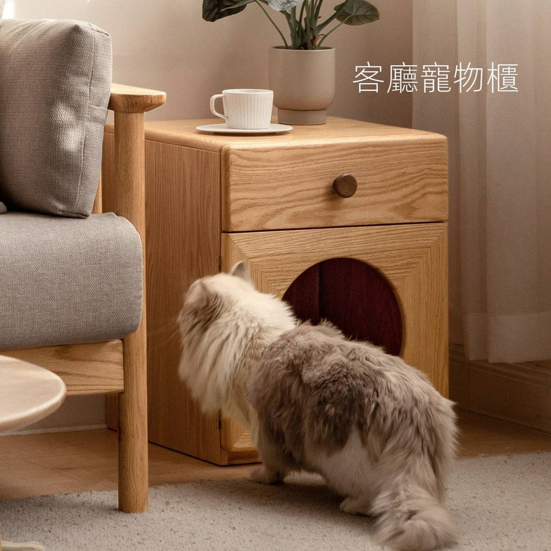 Oaky cabinet for cats