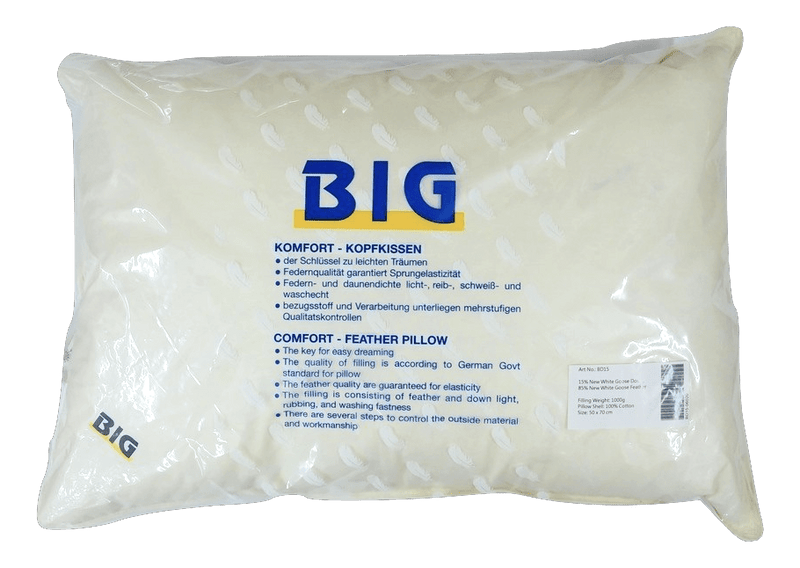 BIG White Goose Down Pillow