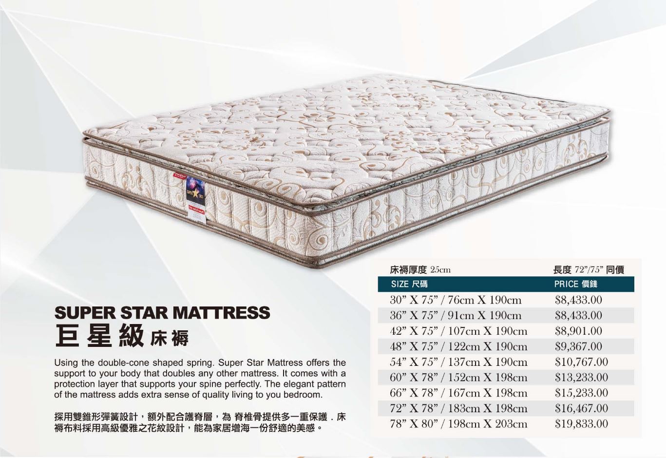 Sweet Dream 金美夢床褥- Super Star Mattress 巨星級床褥