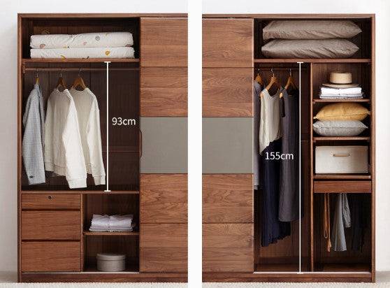 WALNUT Slidedoor Wardrobe  