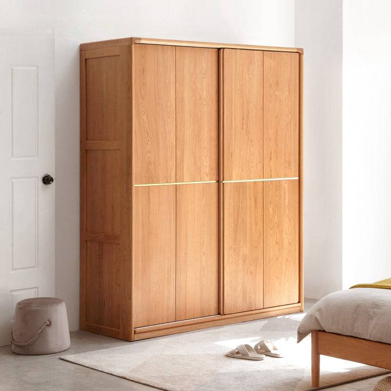 Cherry solid wood wardrobe