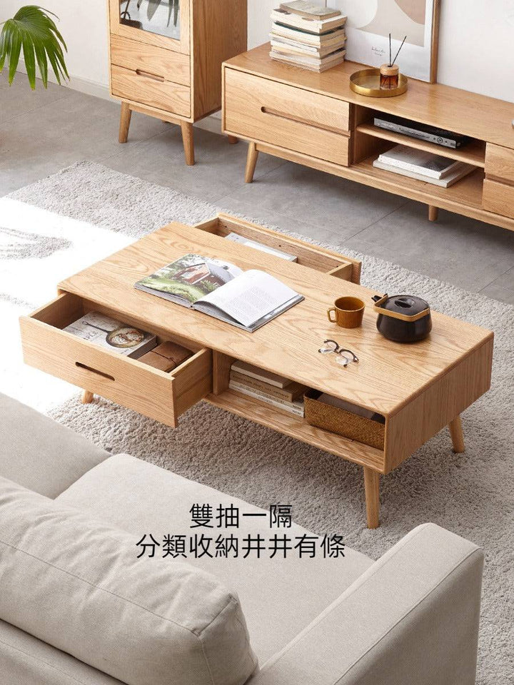 Berlin coffee table with drawers