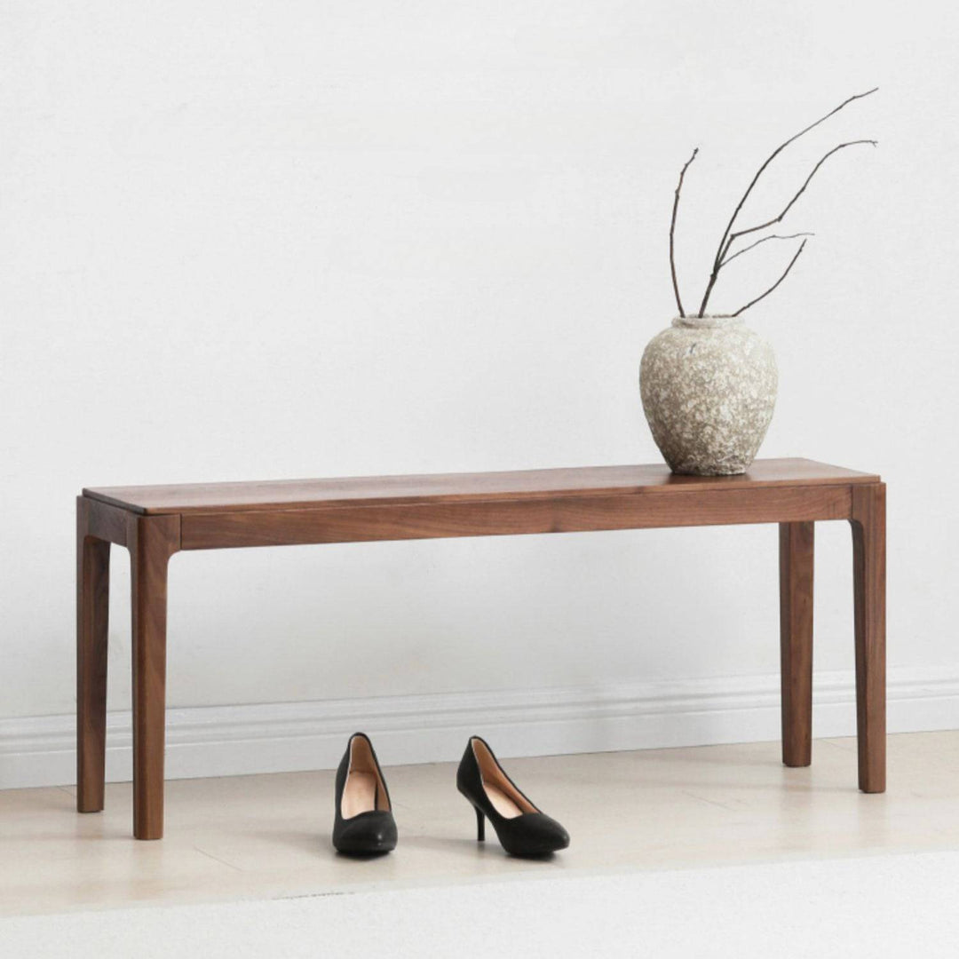 Bishop walnut wood bench