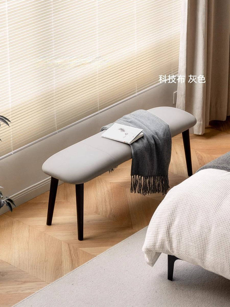 Smoky Dark Upholstered Bench