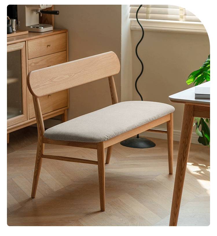 Berlin upholstered bench with backrest