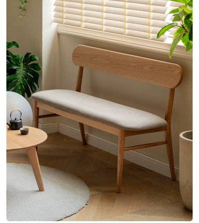 Berlin upholstered bench with backrest