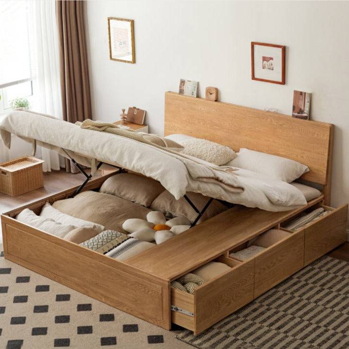 Rhine hydraulic bed frame with drawers