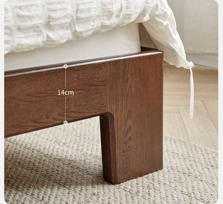 Rotterdam oak solid wood bed frame (can be customized)