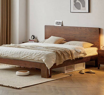 Rotterdam oak solid wood bed frame (can be customized)