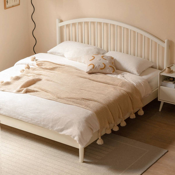 White Lily solid wood bed frame