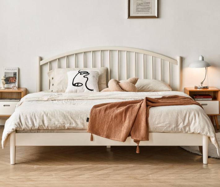 White Lily solid wood bed frame