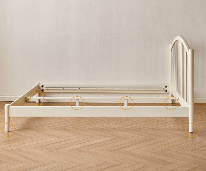 White Lily solid wood bed frame