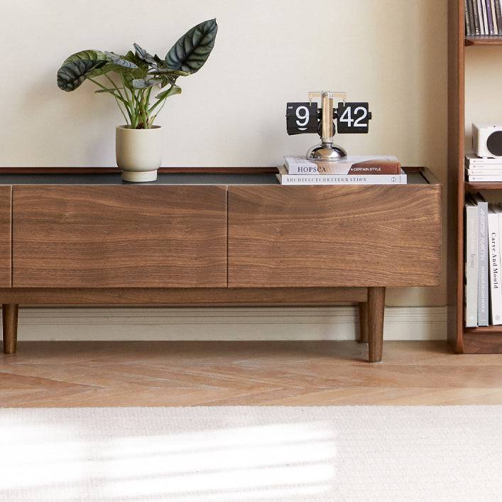 August Walnut Wood TV Cabinet