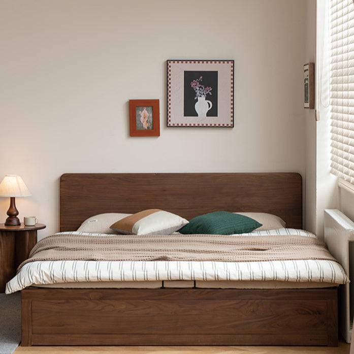 Monet Walnut Wood Storage Bed