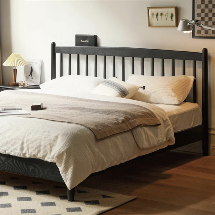 Smoky Dark Oakwood Bed  