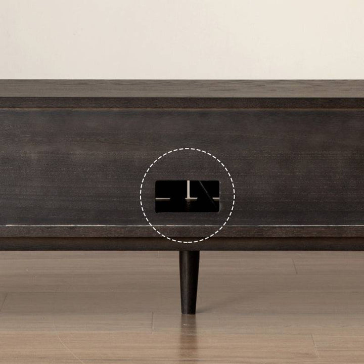 Smoky Dark Rattan TV Cabinet  