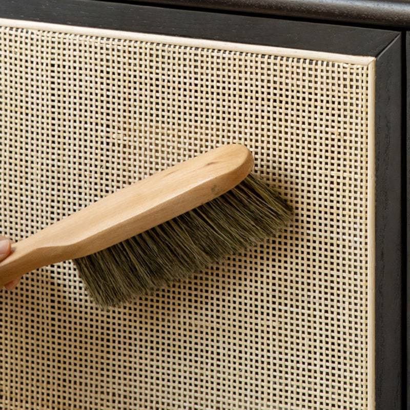 Smoky Dark Rattan TV Cabinet  