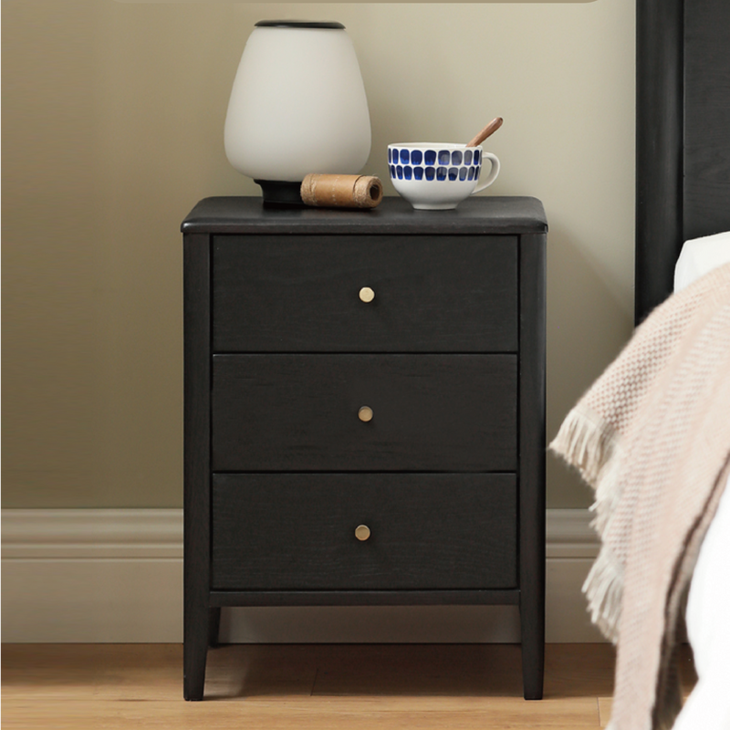 Smoky Dark Bedside Cabinet  