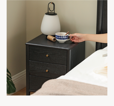 Smoky Dark Bedside Cabinet  