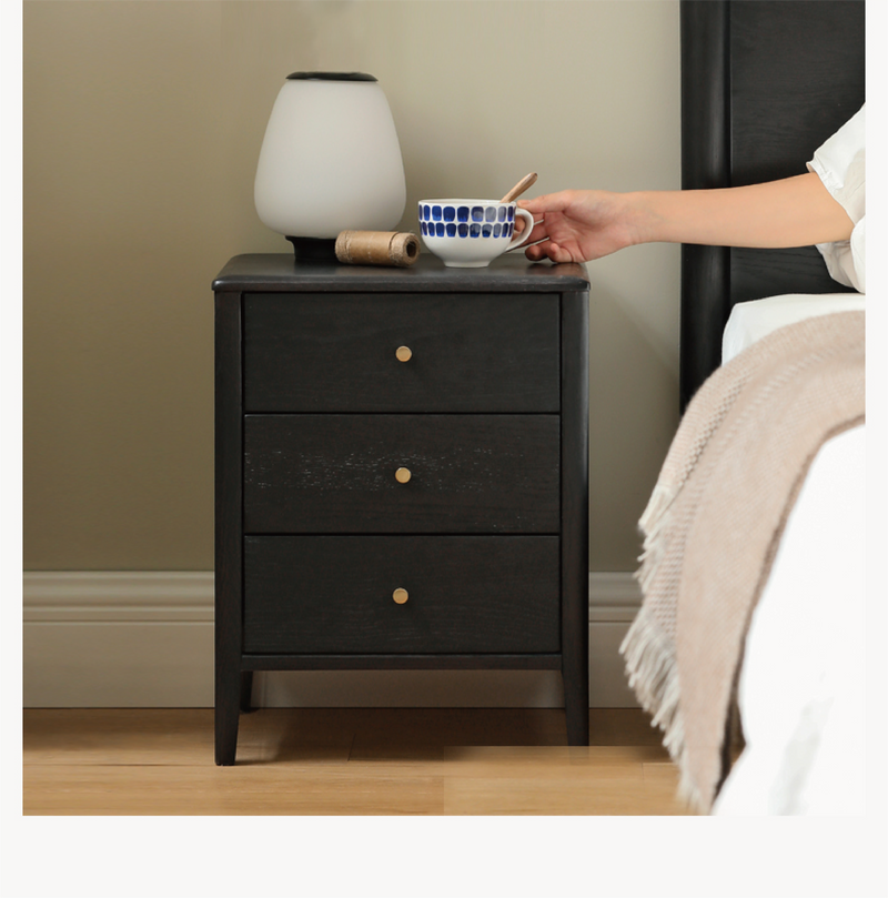 Smoky Dark Bedside Cabinet  