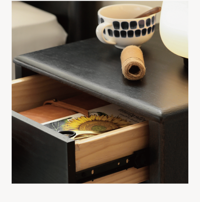 Smoky Dark Bedside Cabinet  