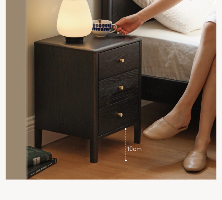 Smoky Dark Bedside Cabinet  