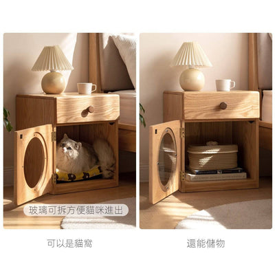 Oaky cabinet for cats