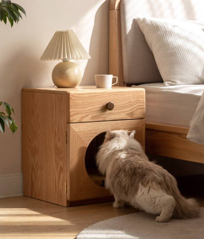 Oaky cabinet for cats