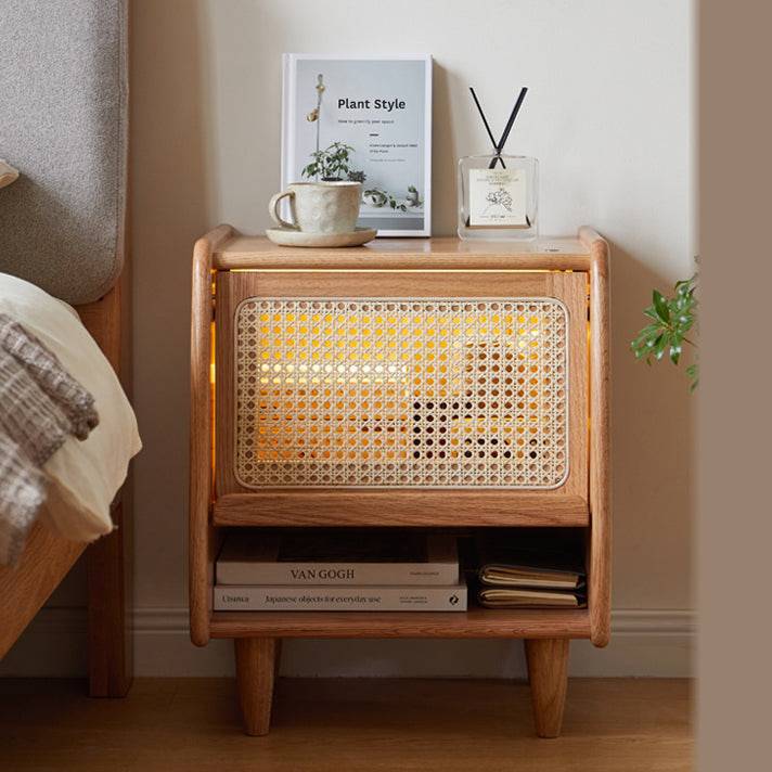 Chestnut solid wood bedside table