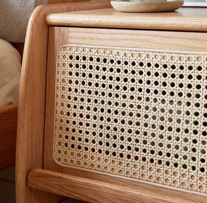 Chestnut solid wood bedside table