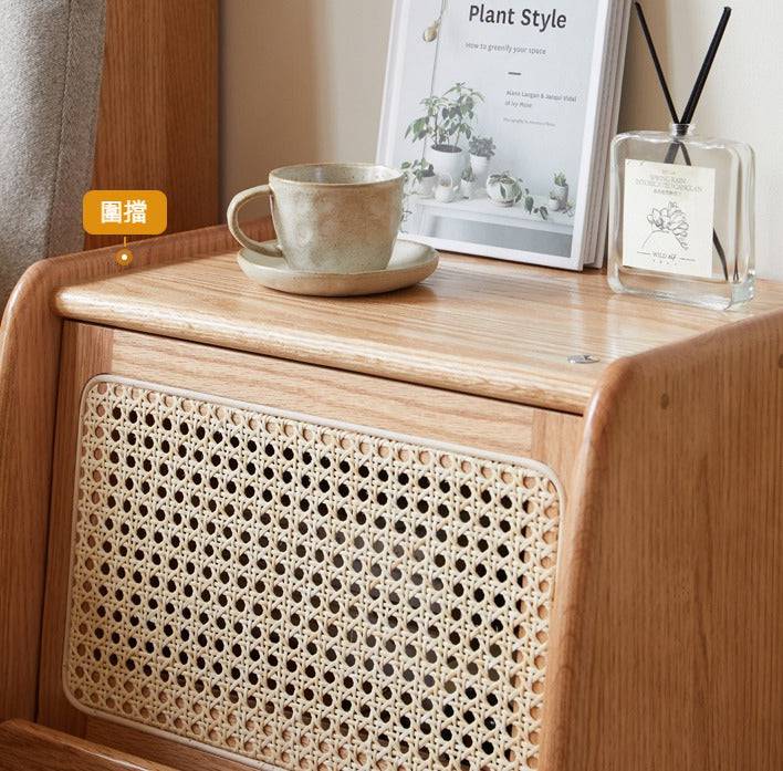 Chestnut solid wood bedside table