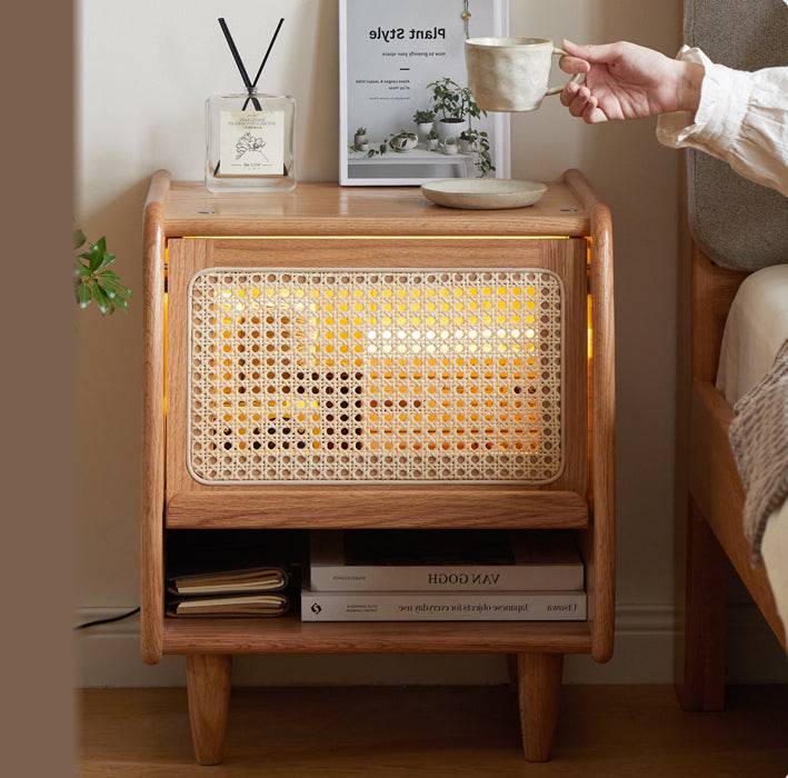 Chestnut solid wood bedside table