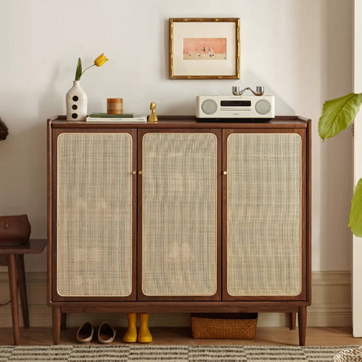 Wally rattan shoe cabinet