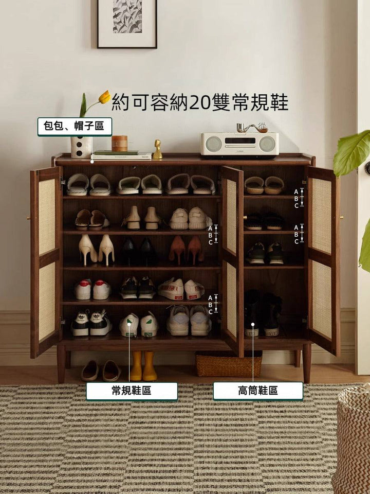 Wally rattan shoe cabinet