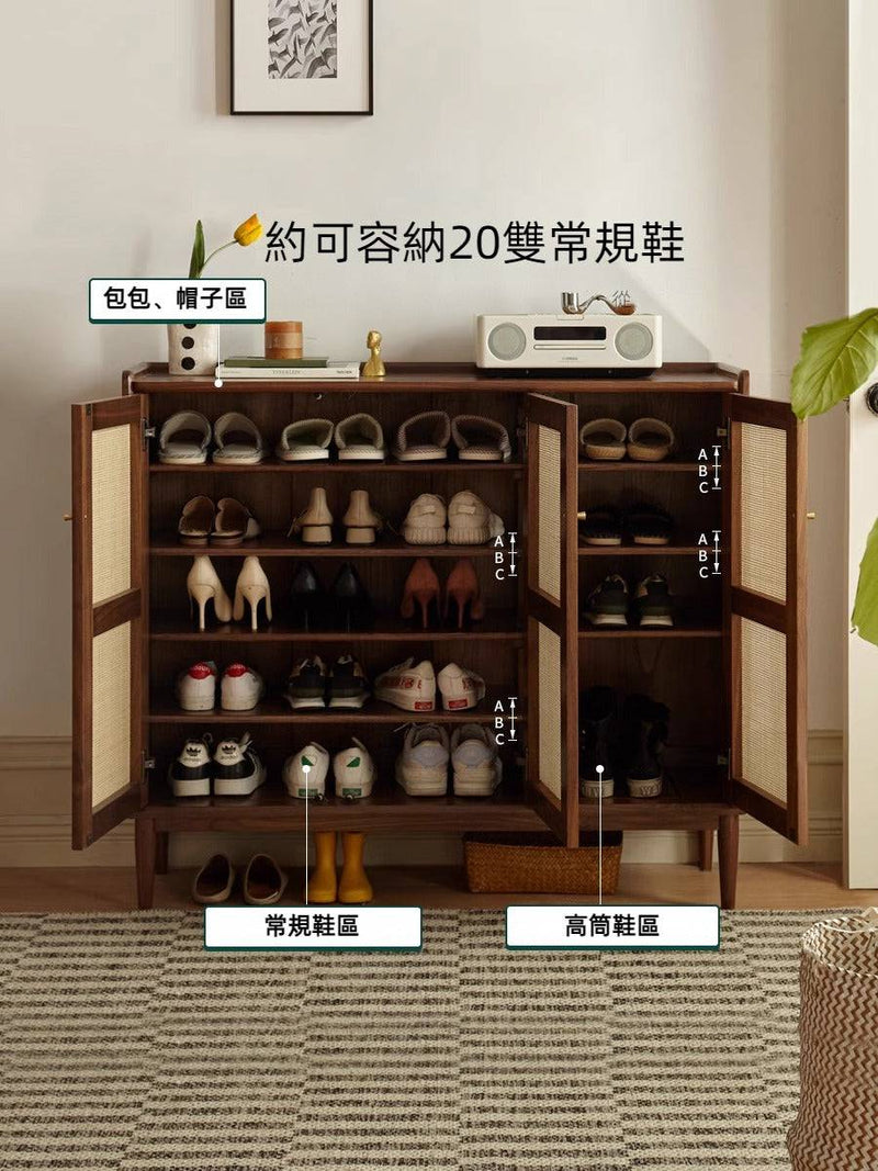 Wally rattan shoe cabinet