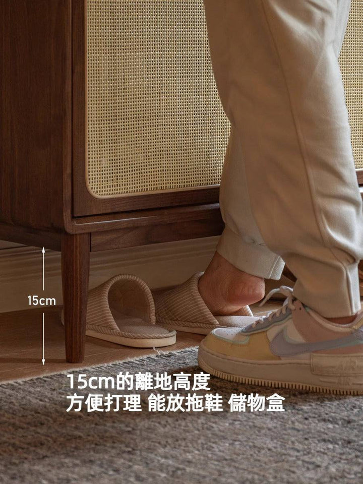 Wally rattan shoe cabinet