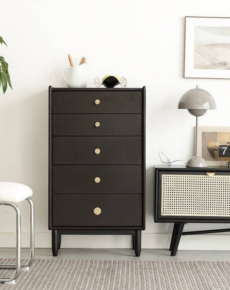 Smoky Dark 5 Drawers Cabinet  