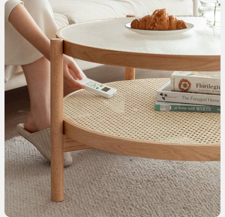 Rattan combination coffee table