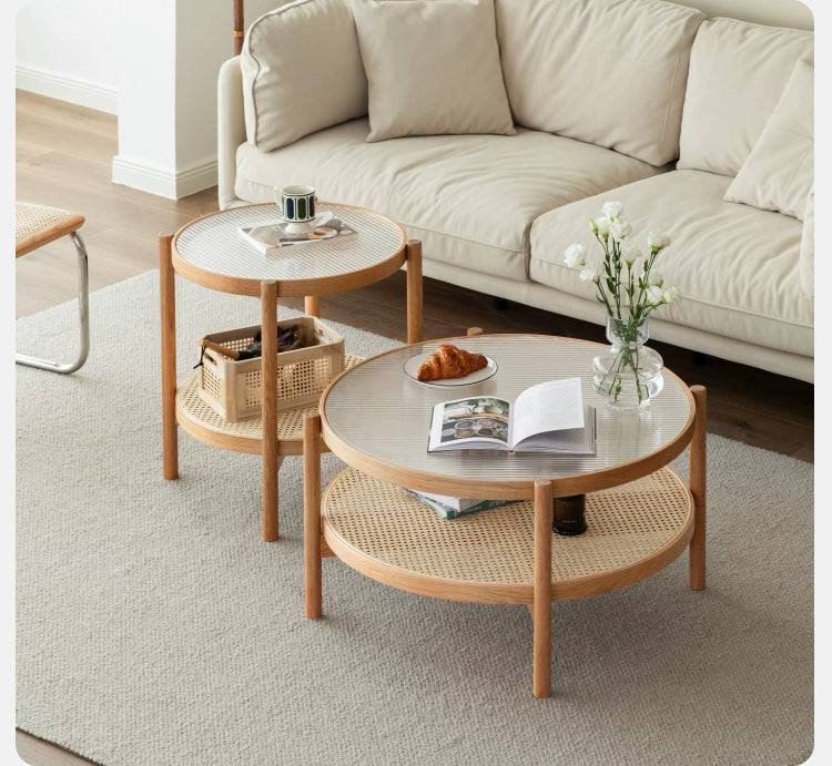 Rattan combination coffee table