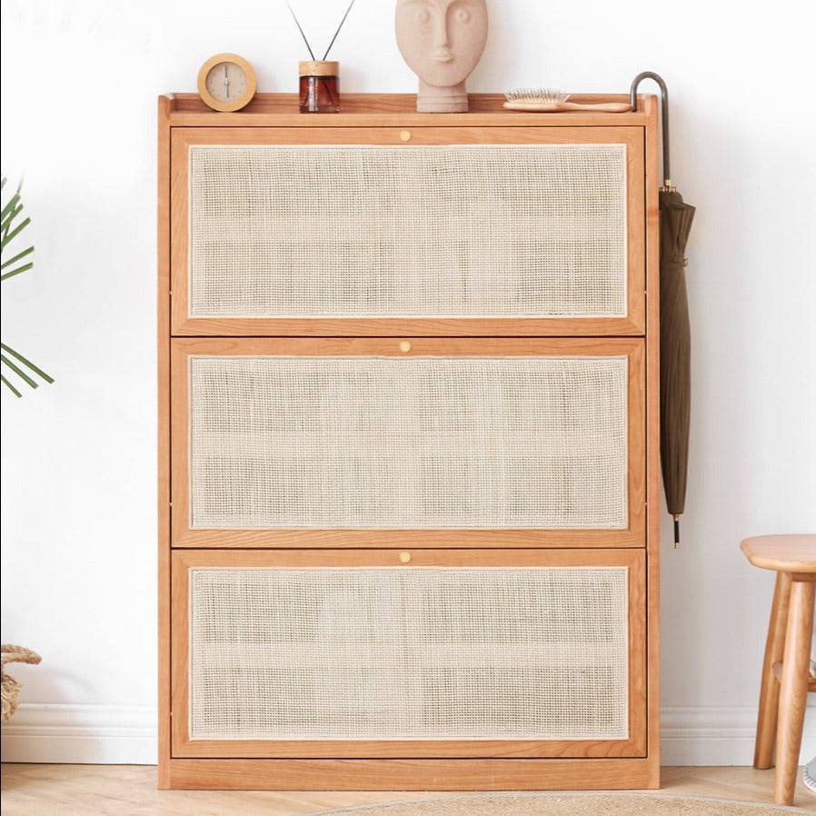 Rattan Thin Shoe Cabinet