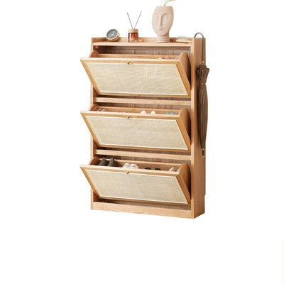 Rattan Thin Shoe Cabinet