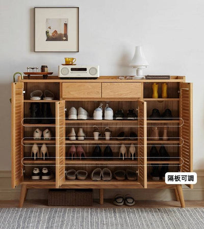 Berlin oak shoe cabinet