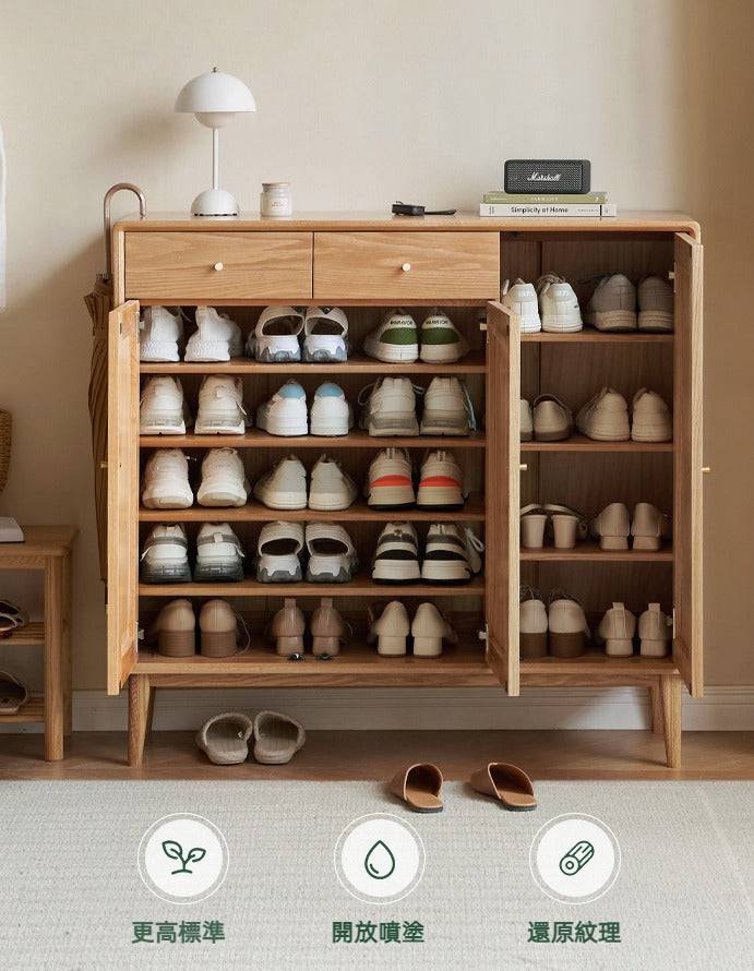 Prague oak shoe cabinet